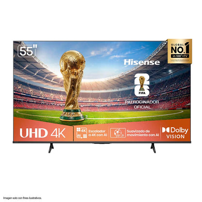 Televisor LED Smart UHD 55" 55A6NV, Hisense, 4K VIDAA