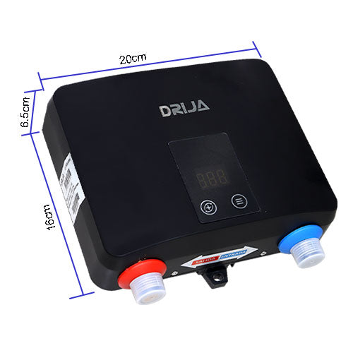Calentador de agua eléctrico CLTE6KW Drija 220V 6.5W 8.5L/min panel digital tarjeta electrónica inverter