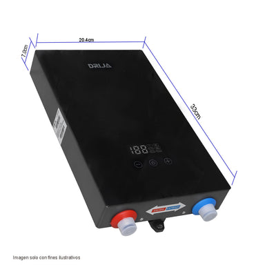 Calentador de agua eléctrico CLTE7KW Drija 10.5 L /min 7Kw panel digital tarjeta electrónica inverter
