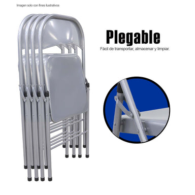 Silla plegable 851-DRN562G color gris