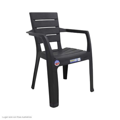 Silla Barú con brazo color negro 13282-XP RIMAX