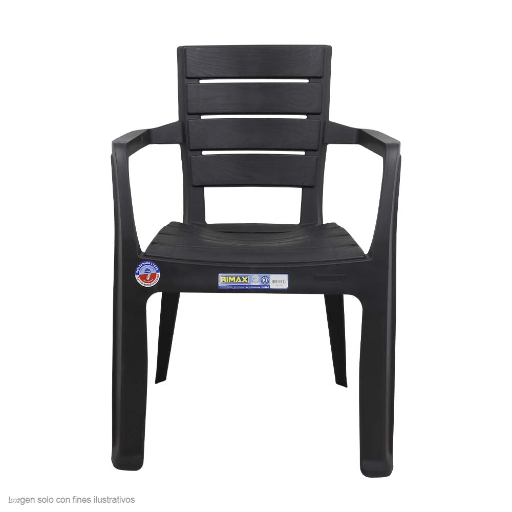Silla Barú con brazo color negro 13282-XP RIMAX