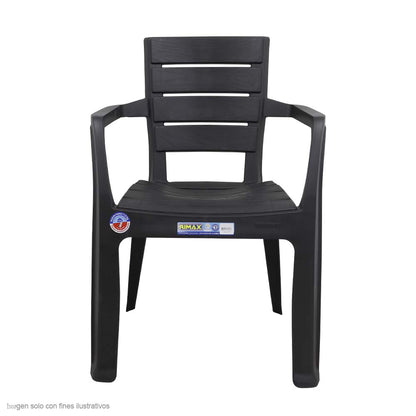 Silla Barú con brazo color negro 13282-XP RIMAX