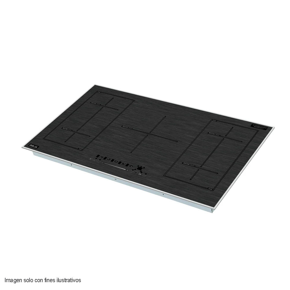 Estufa de inducción MUNICH 90 Drija, anti-rayas, control delantero táctil, con bordes de aluminio, 91.8cm