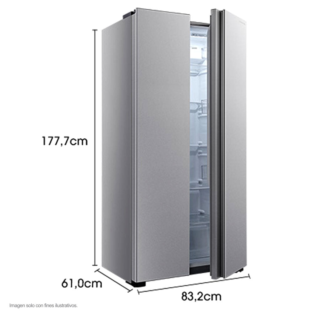 Refrigeradora Side By Side 16pc RS3P428NEDA1  Hisense SlimFit Handle luz LED