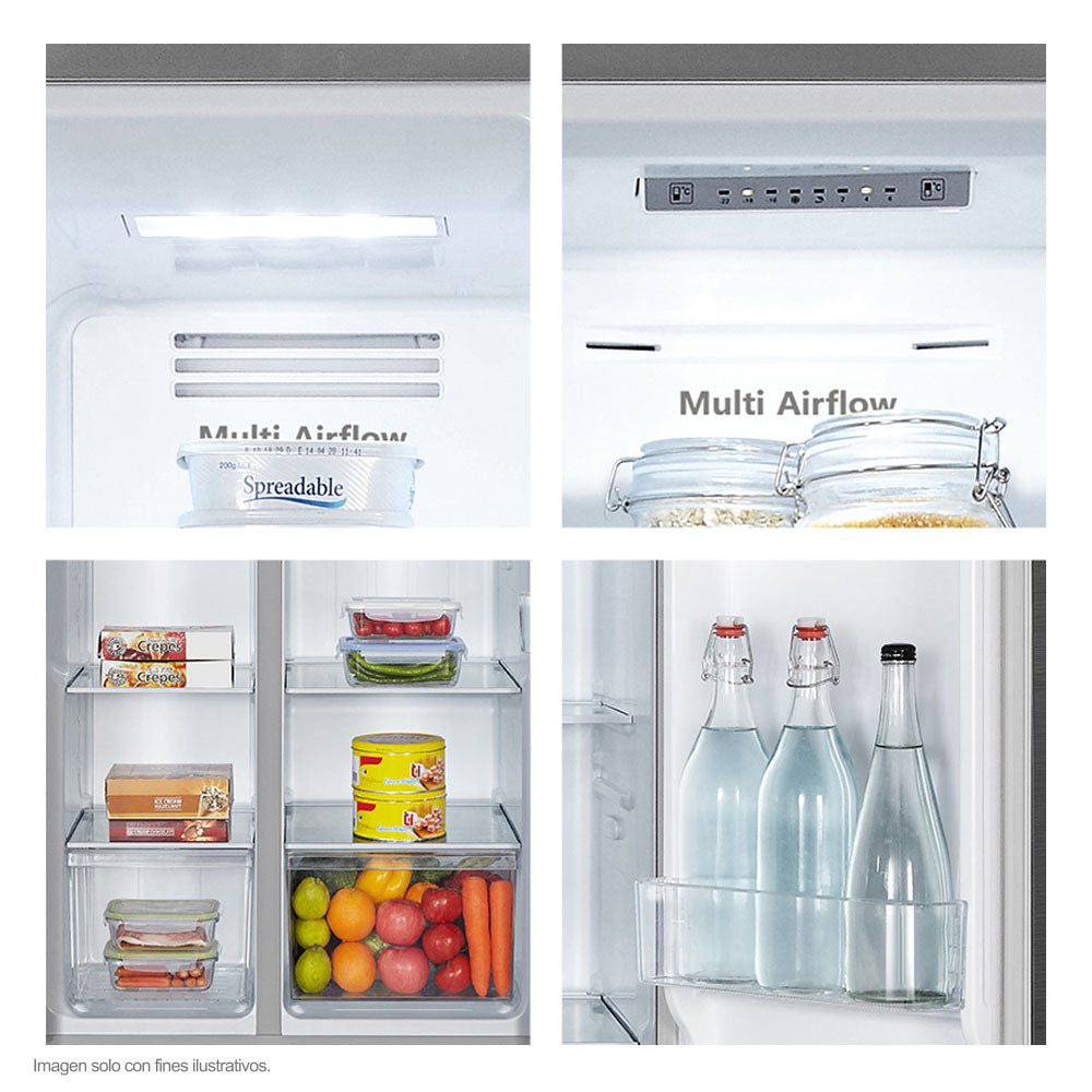 Refrigeradora Side By Side 16pc RS3P428NEDA1  Hisense SlimFit Handle luz LED