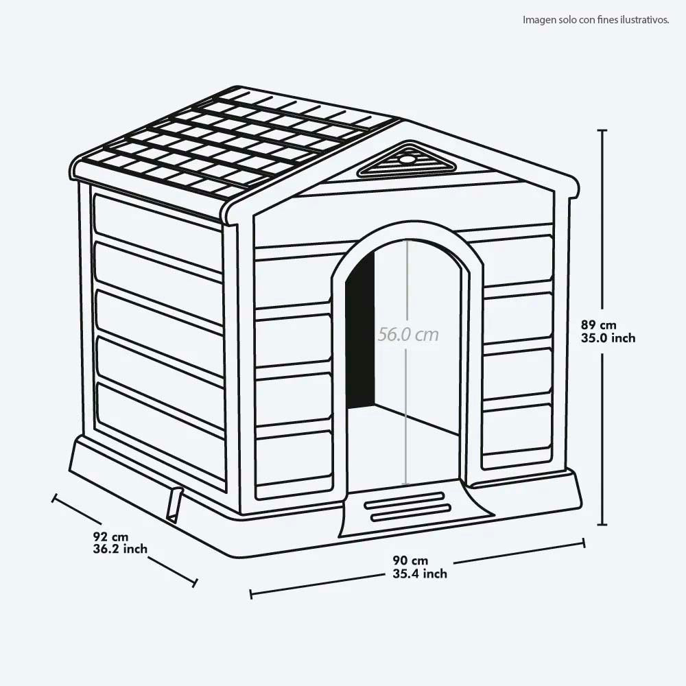 Casa para perro 14418-XP con tonos en color gris hielo- verde