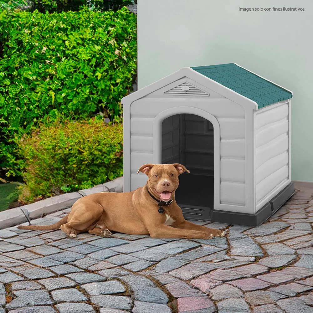 Casa para perro 14418-XP con tonos en color gris hielo- verde