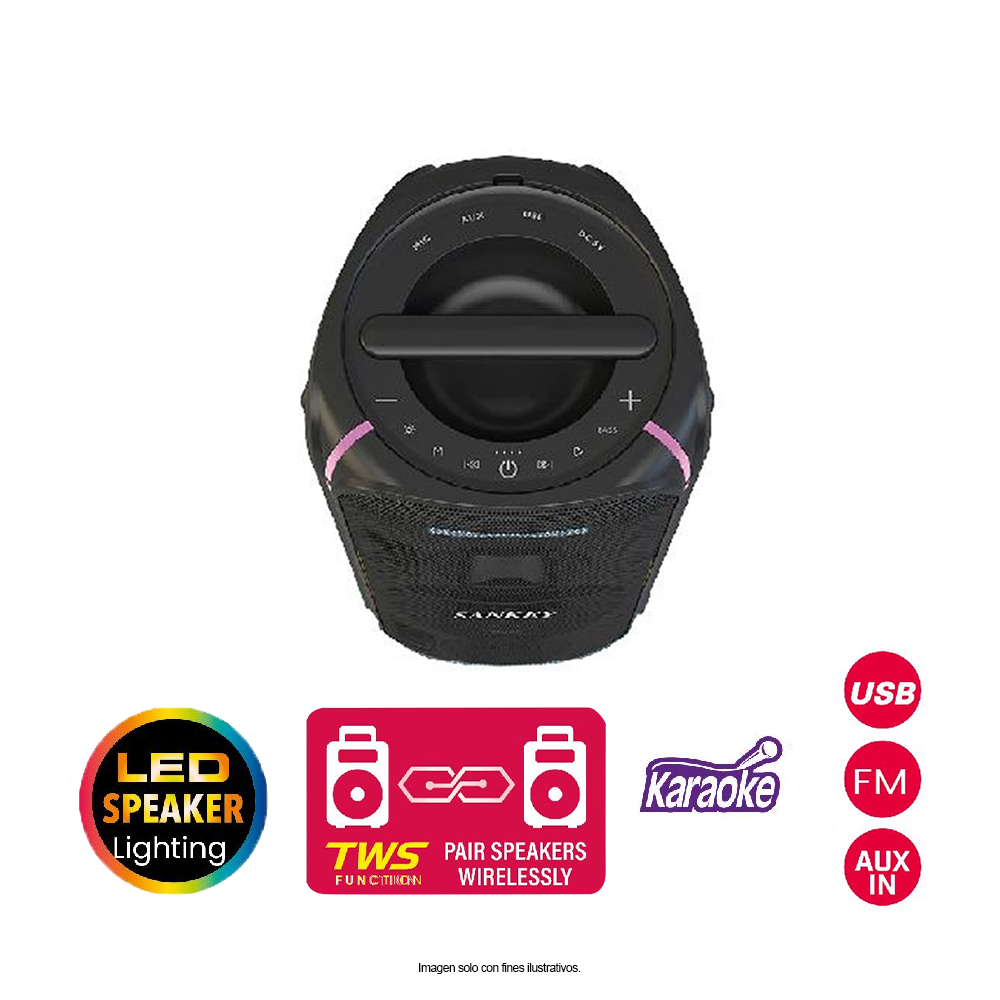 Bocina PA-65DCA27 Saneky 70W RMS.