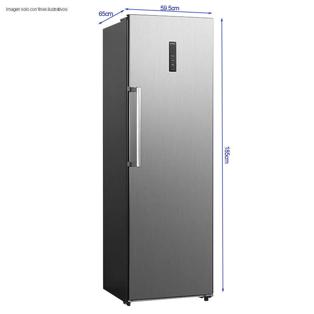 Congelador vertical 10pc RF-F10C8SB Sankey acabado en acero inoxidable panel digital de toque, tecnología inverter