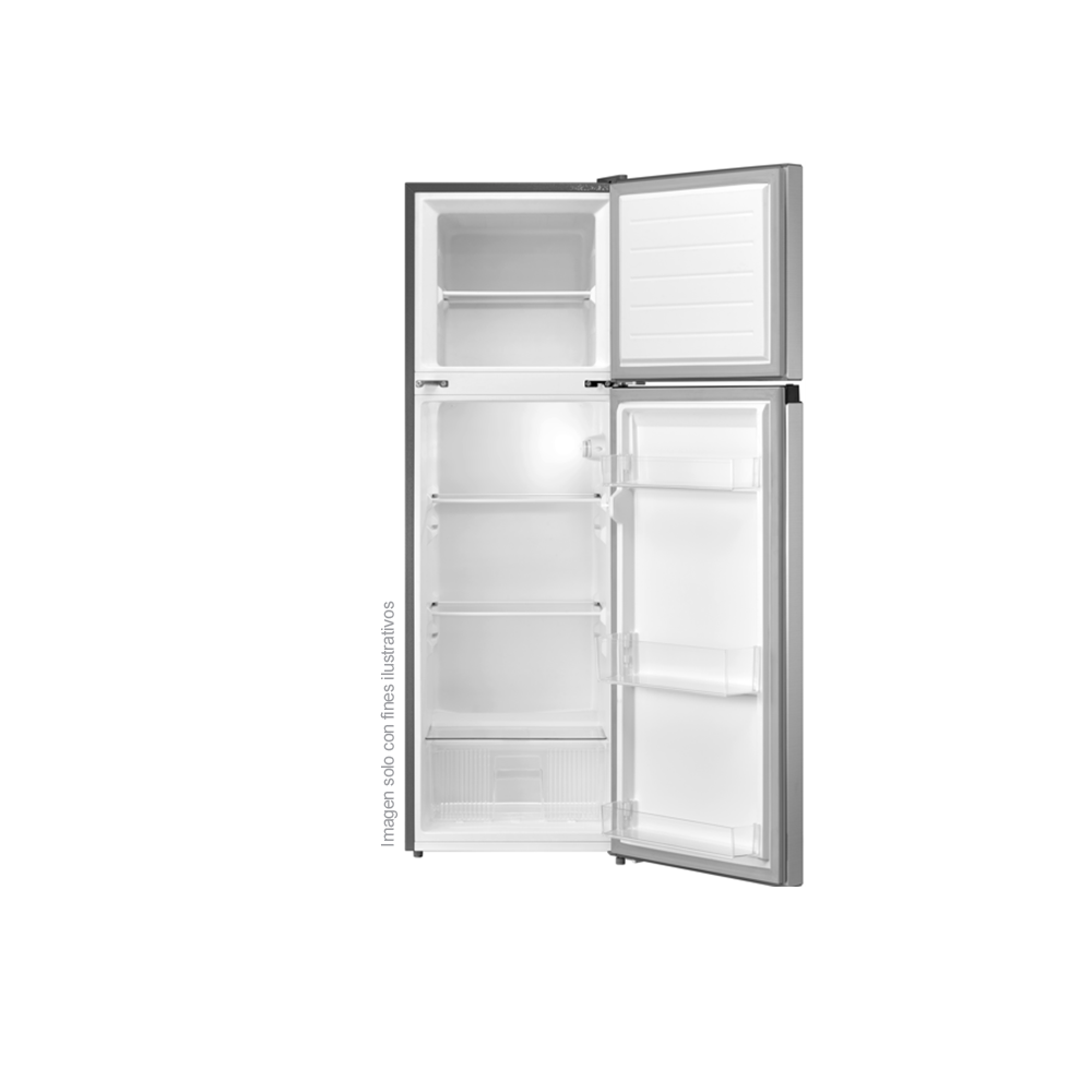 Refrigeradora 6.11pc RF-170LSS Mystic Top Mount De Frost, acabado acero inoxidable, iluminación LED