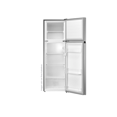 Refrigeradora 6.11pc RF-170LSS Mystic Top Mount De Frost, acabado acero inoxidable, iluminación LED