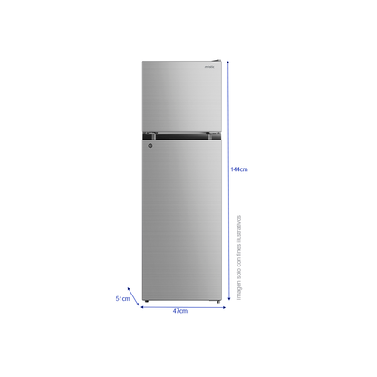 Refrigeradora 6.11pc RF-170LSS Mystic Top Mount De Frost, acabado acero inoxidable, iluminación LED