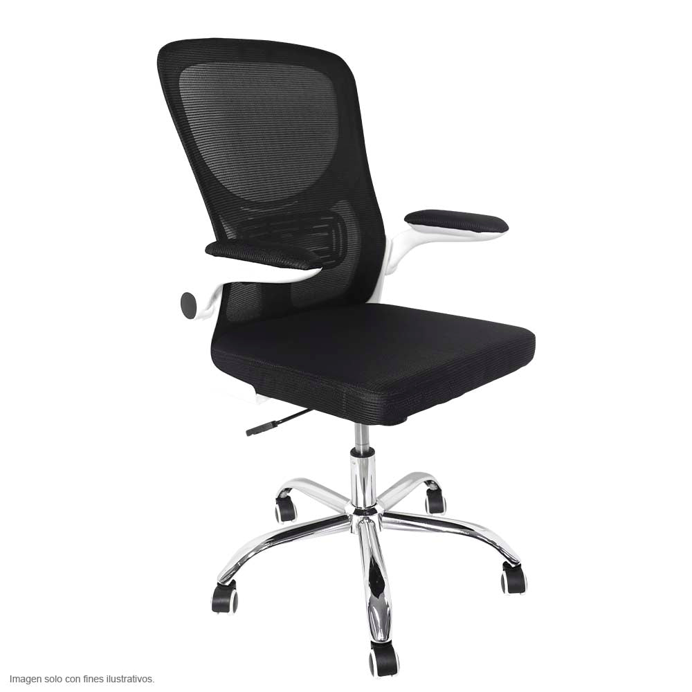 Silla de oficina FC-29-2 base cromada base de metal acabado cromado.