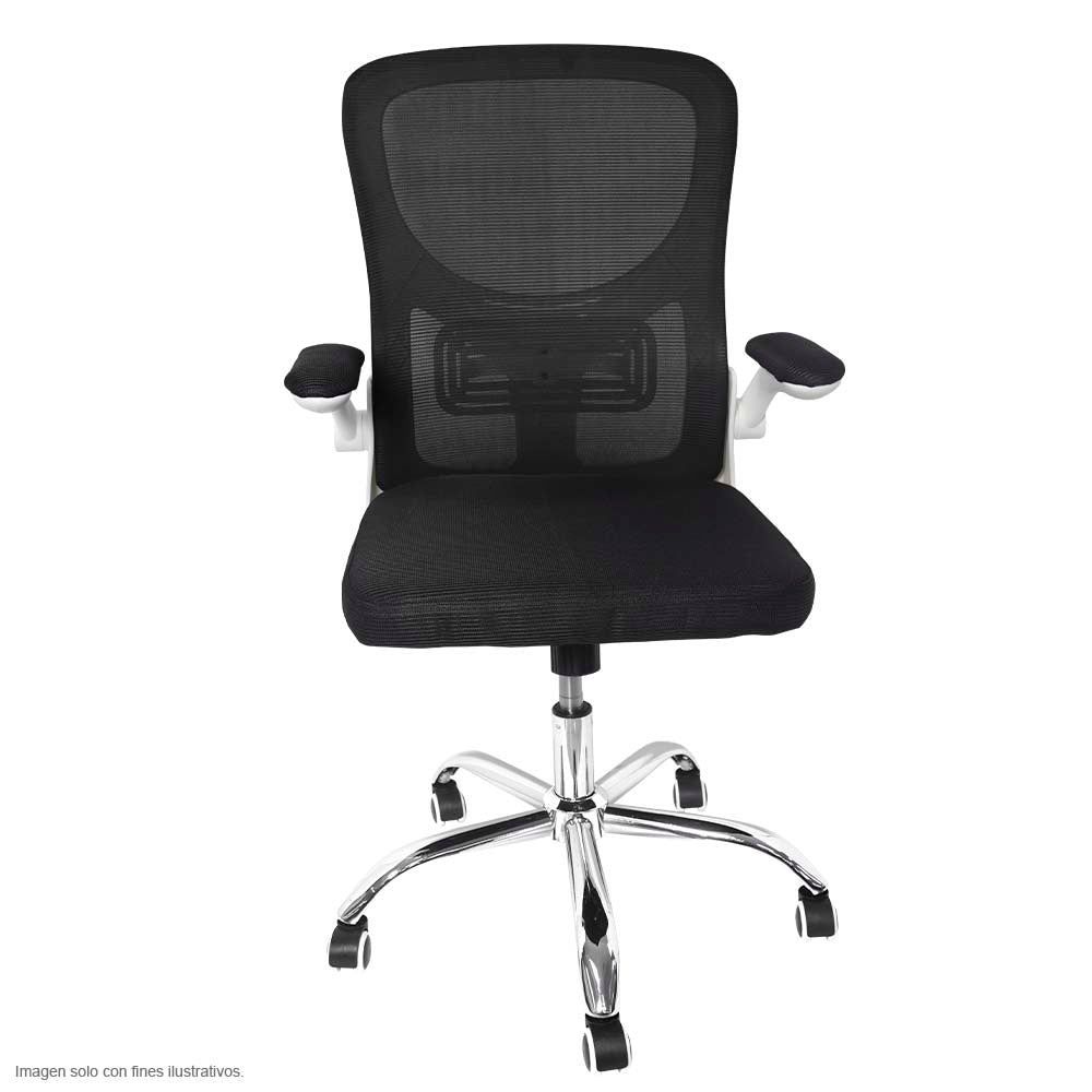 Silla de oficina FC-29-2 base cromada base de metal acabado cromado.