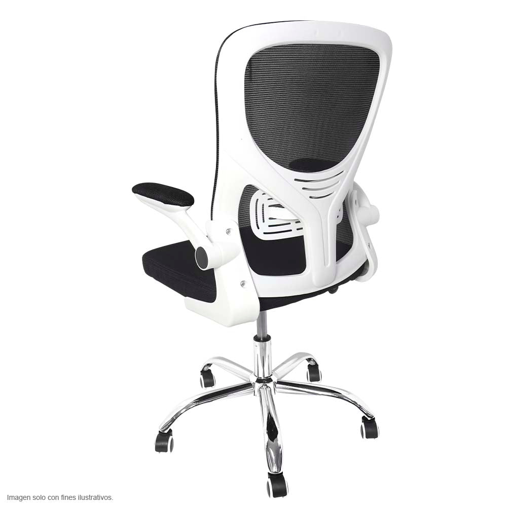 Silla de oficina FC-29-2 base cromada base de metal acabado cromado.