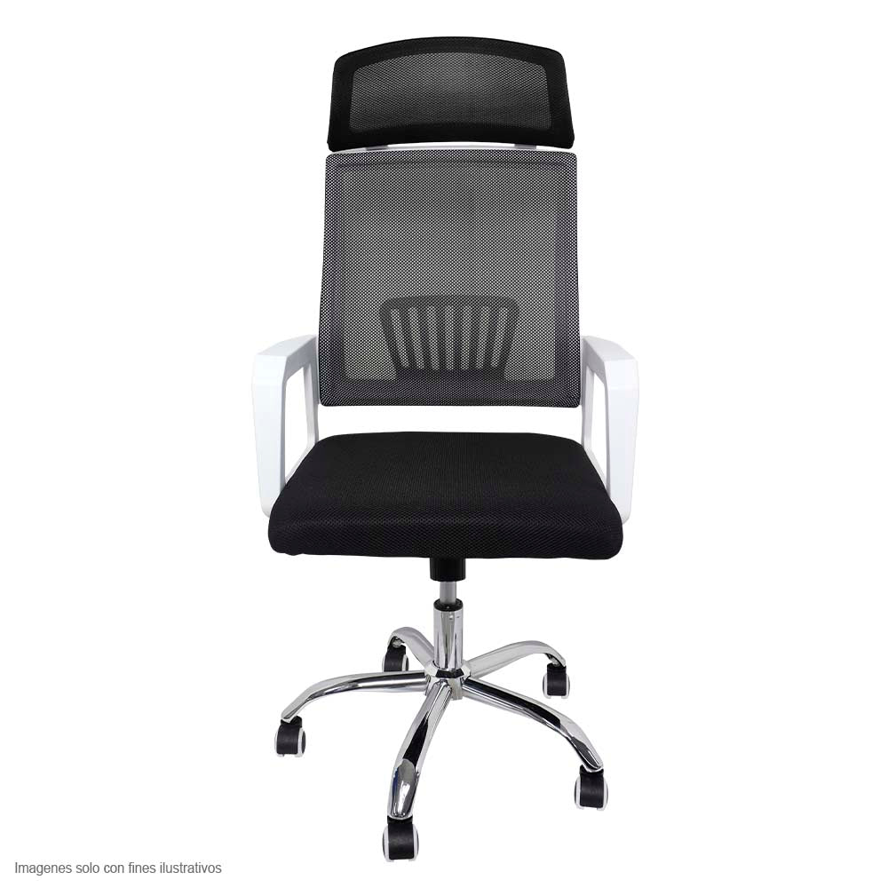 Silla de oficina FC-34-2 base de metal cromada asiento transpirable