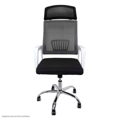 Silla de oficina FC-34-2 base de metal cromada asiento transpirable
