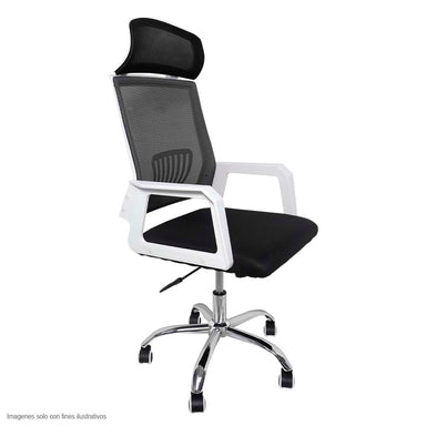 Silla de oficina FC-34-2 base de metal cromada asiento transpirable