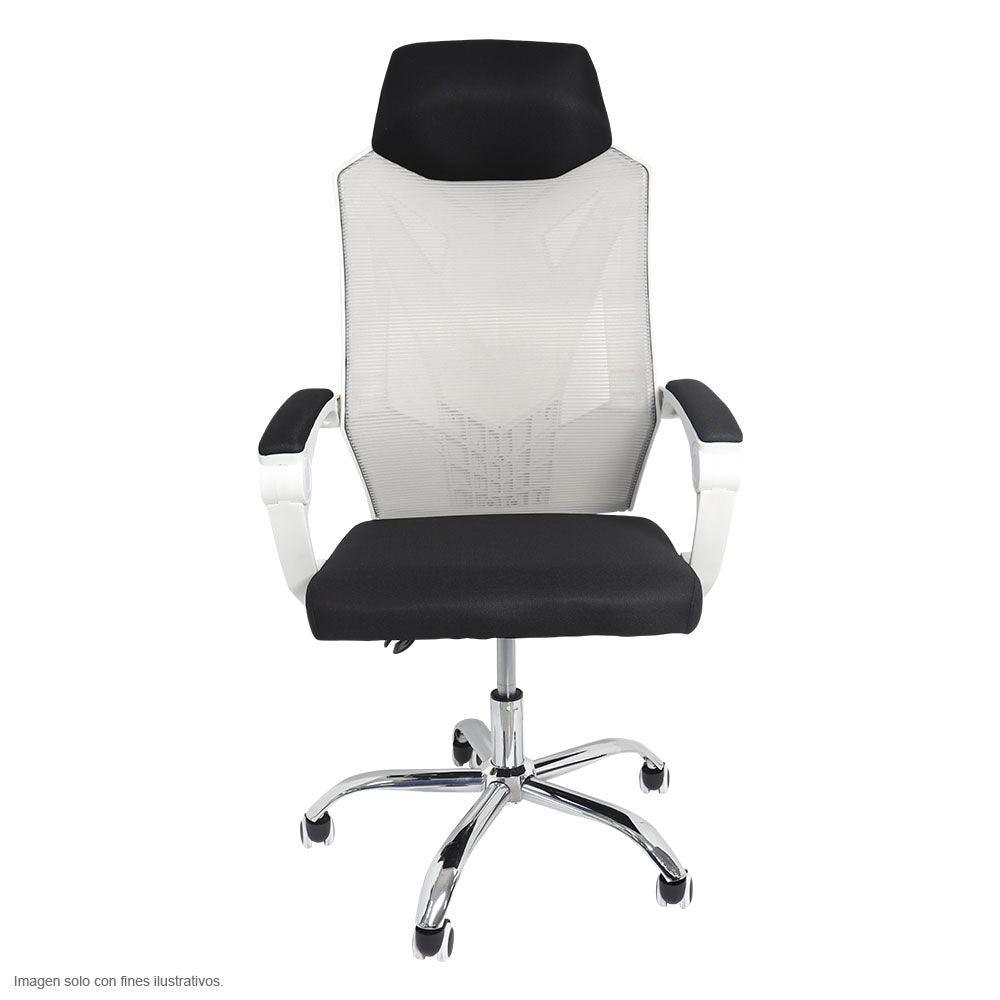 Silla de oficina FC-16-2 base cromada con ruedas de giro 360°