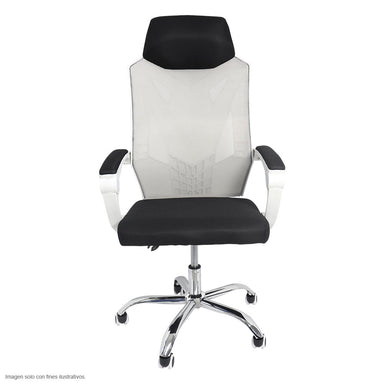 Silla de oficina FC-16-2 base cromada con ruedas de giro 360°