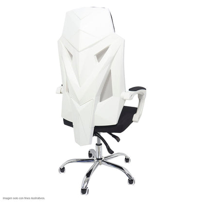 Silla de oficina FC-16-2 base cromada con ruedas de giro 360°