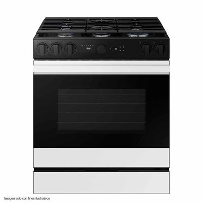 Estufa a gas de 30" Bespoke NSG6DB850012AX Smart Samsung Slide-In Air Friyer & Wi-Fi, Air Sous Vide