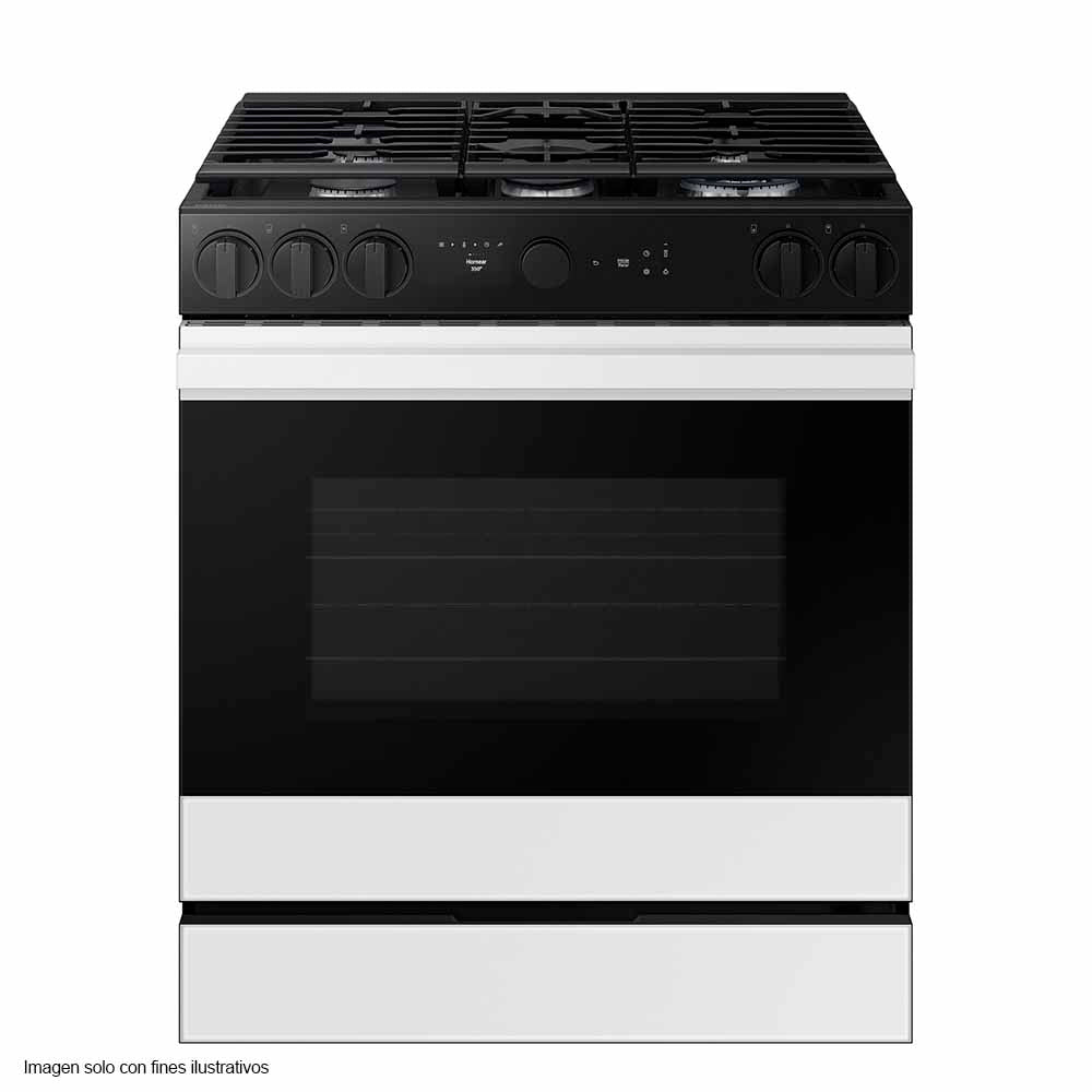 Estufa a gas de 30" Bespoke NSG6DB850012AX Smart Samsung Slide-In Air Friyer & Wi-Fi, Air Sous Vide