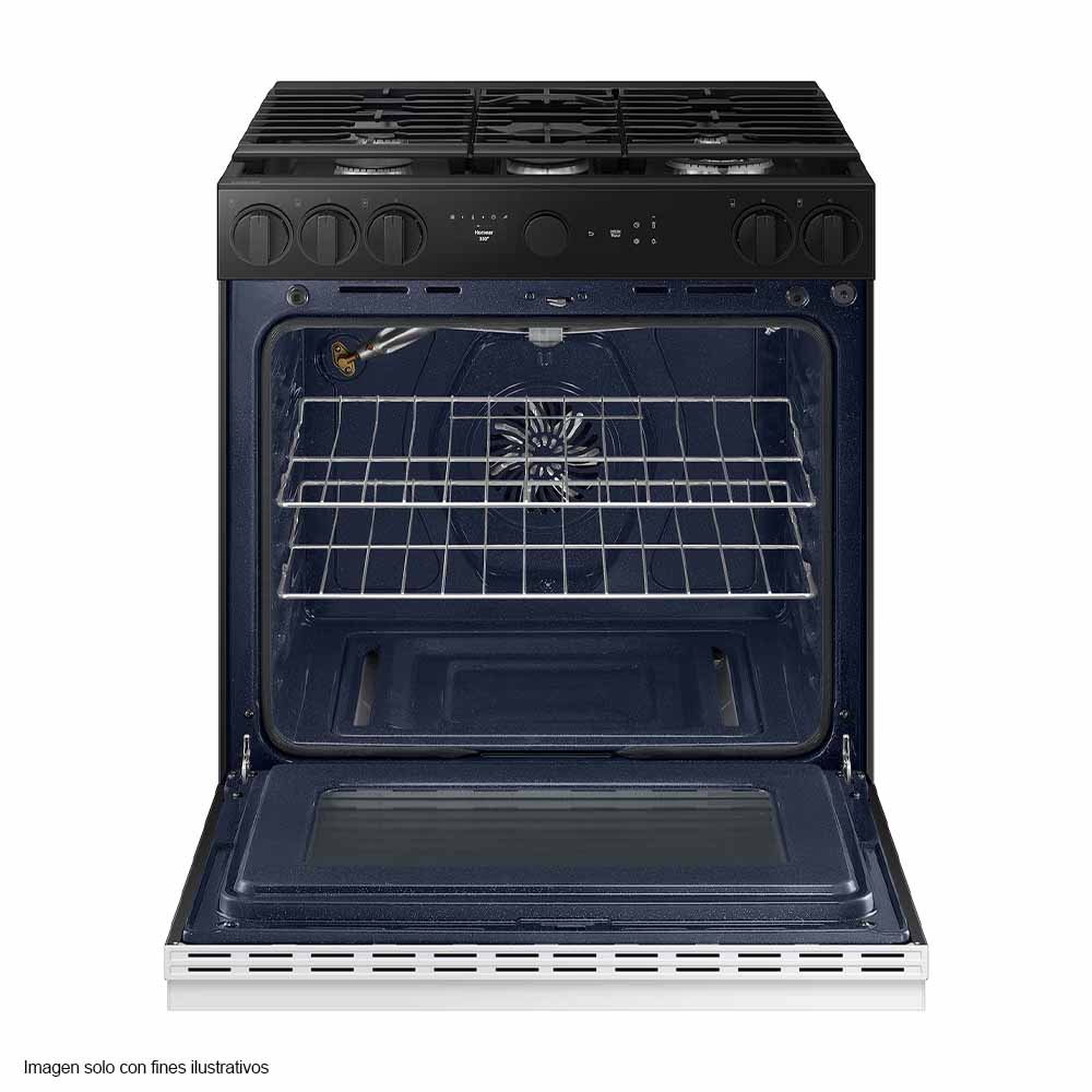 Estufa a gas de 30" Bespoke NSG6DB850012AX Smart Samsung Slide-In Air Friyer & Wi-Fi, Air Sous Vide