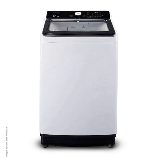 Lavadora 23kg WT3T2323UW Hisense color blanco carga superior