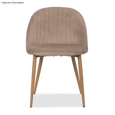 Silla Aurelia CC-039-2 color crema, patas de madera