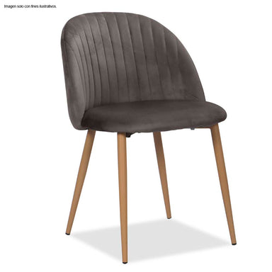 Silla Aurelia CC-039-2 color chocolate, patas de madera