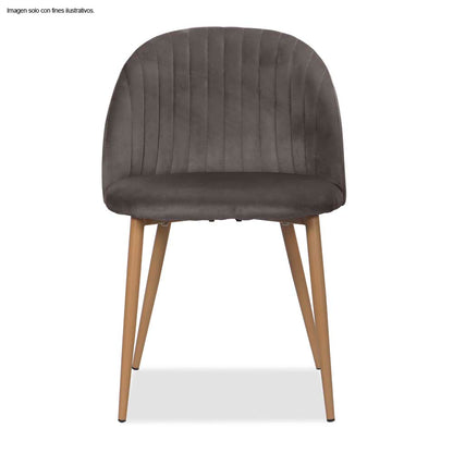 Silla Aurelia CC-039-2 color chocolate, patas de madera