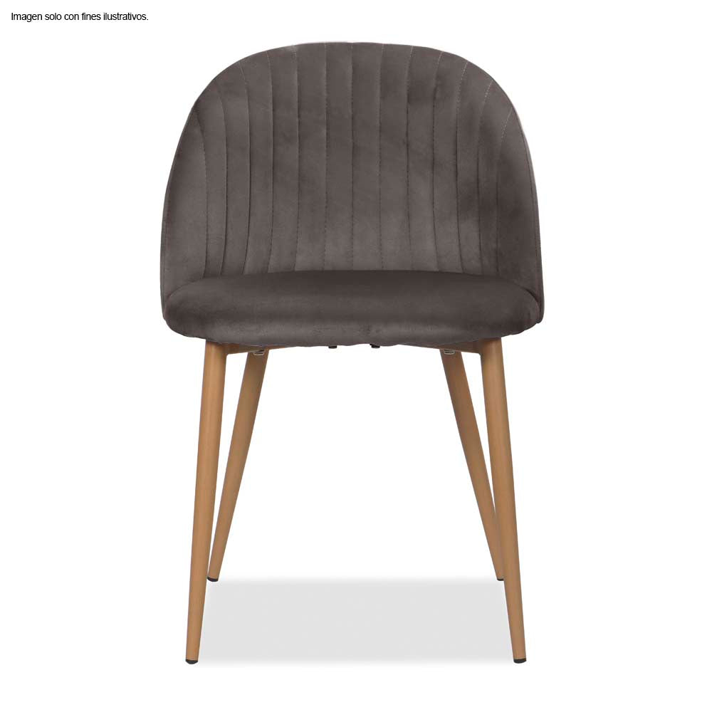 Silla Aurelia CC-039-2 color chocolate, patas de madera