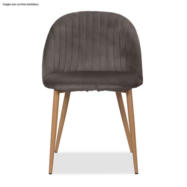 Silla Aurelia CC-039-2 color chocolate, patas de madera