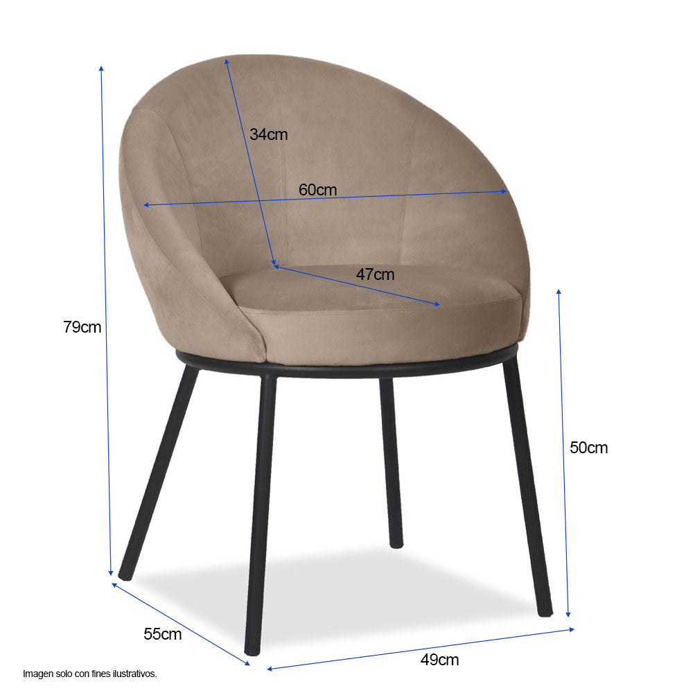 Butaca Alondra CC-238 color Caqui