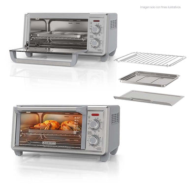 Tostahornos TO4120-1SDLA Black & Decker, convención natural hasta 4 rebanadas