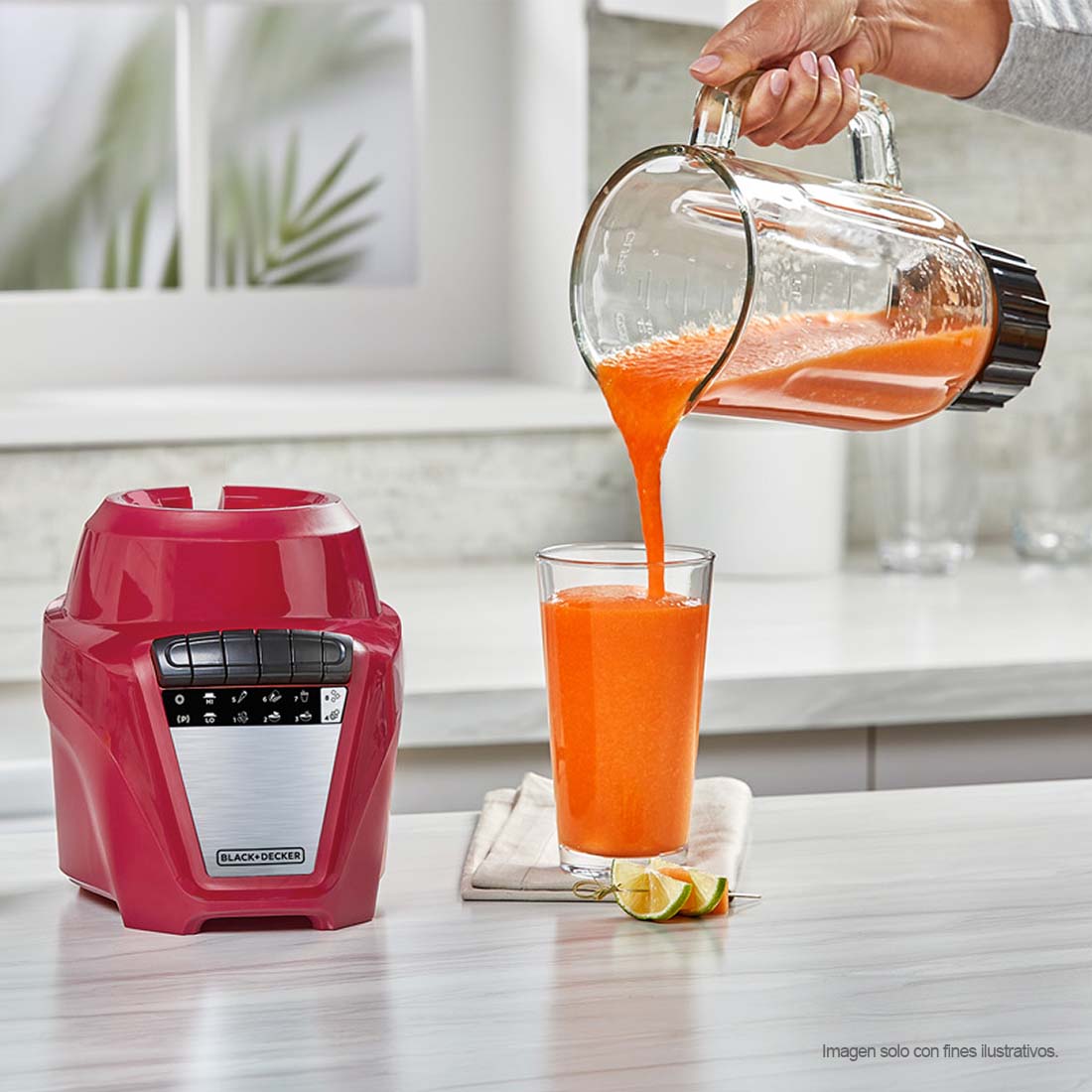 Licuadora 1.65 L BL0877-1PDLA Black & Decker 8velocidades color violeta, vaso plástico