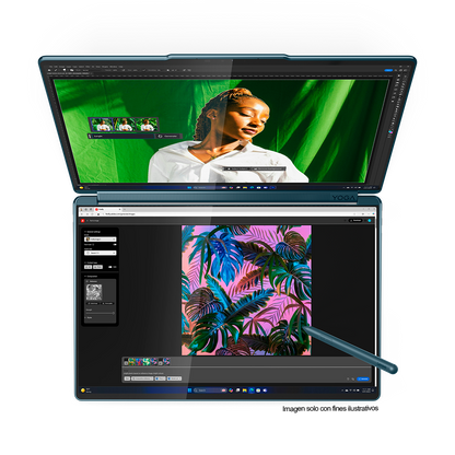 Yoga BooK 9 14iAH10 Lenovo, pantalla dual 14", 16GB 1TB, táctil, windows 11 Home
