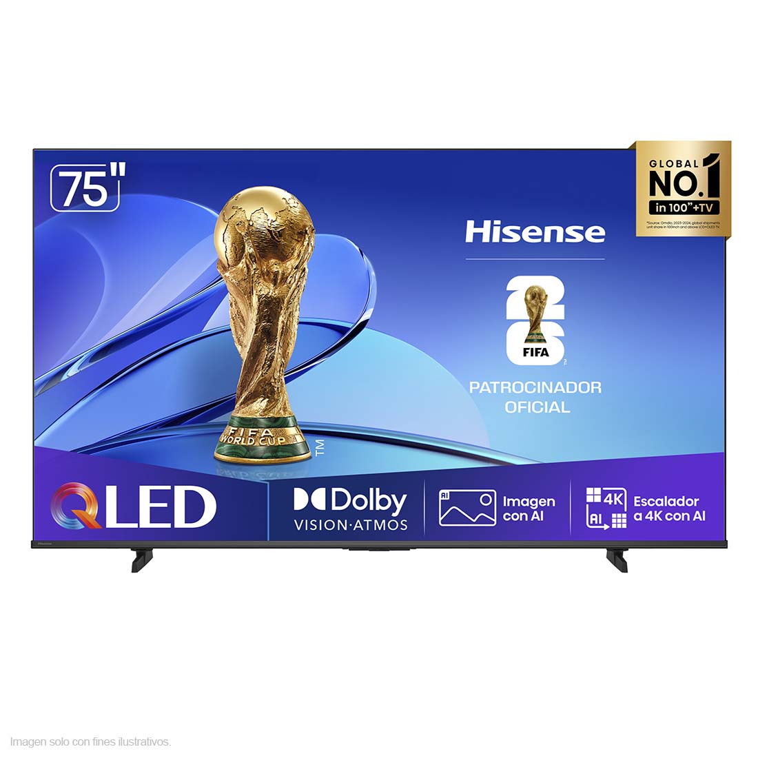 Televisor QLED Smart 75" 75Q6QV Hisense VIDAA