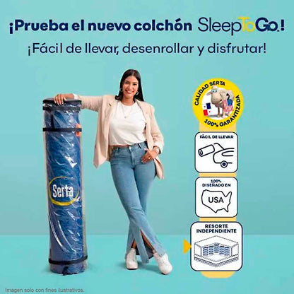 Colchón SleepTo Go Semi (2S) tamaño Full I-5466 Serta