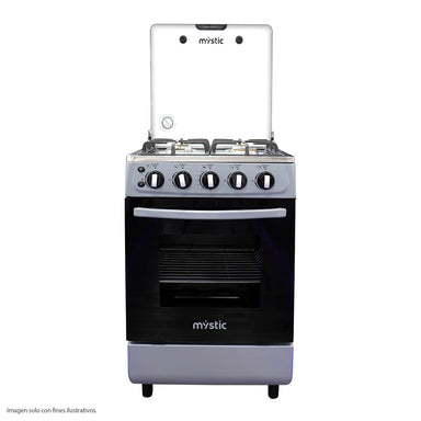 Estufa a gas 24" MY-ST4Q924-PHEL-GY, Mystic, modelo JADE, 4 quemadores encendido electrónico color gris