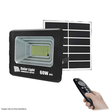 Reflector LED 60W IP67 6500K con panel solar Kingmox