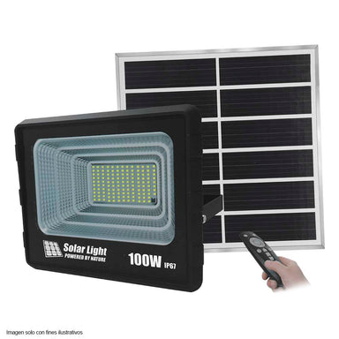 Reflector LED KM-L3982 de 100W con panel solar IP67 6500K