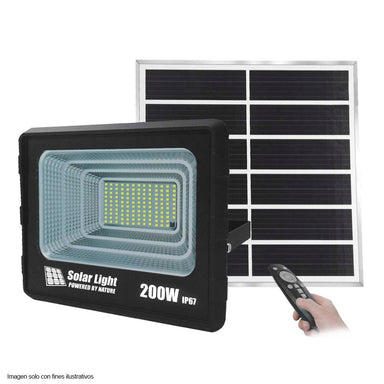 Reflector LED KM-L3983 de 200W con panel solar IP67 6500K