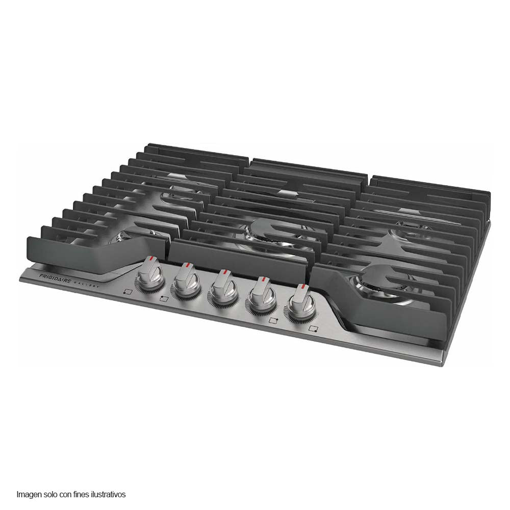 Estufa de 30" a gas empotrable GCCG3048AS 5 quemadores, acero inoxidable Frigidaire