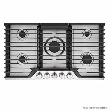Estufa empotrable a gas de 36" GCCG3648AS Frigidaire 5 quemadores, acero inoxidable