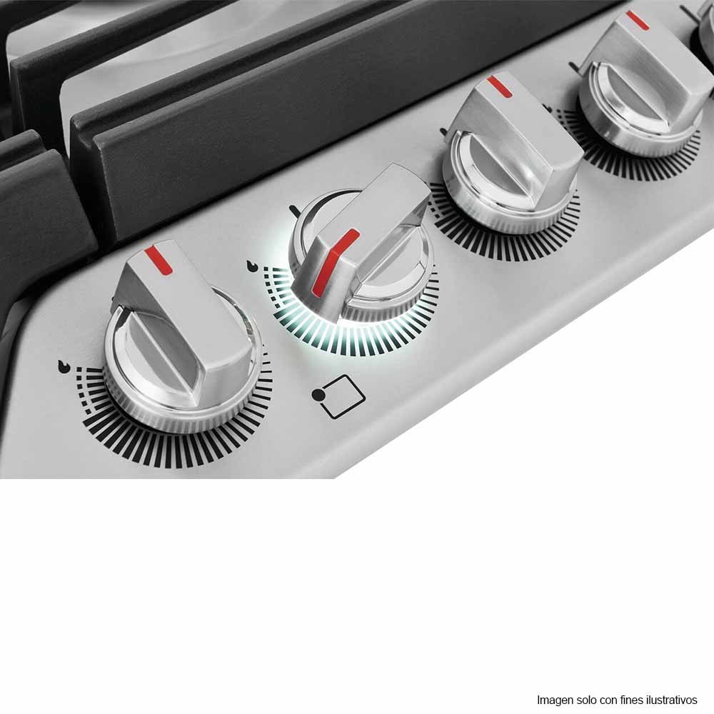 Estufa empotrable a gas de 36" GCCG3648AS Frigidaire 5 quemadores, acero inoxidable