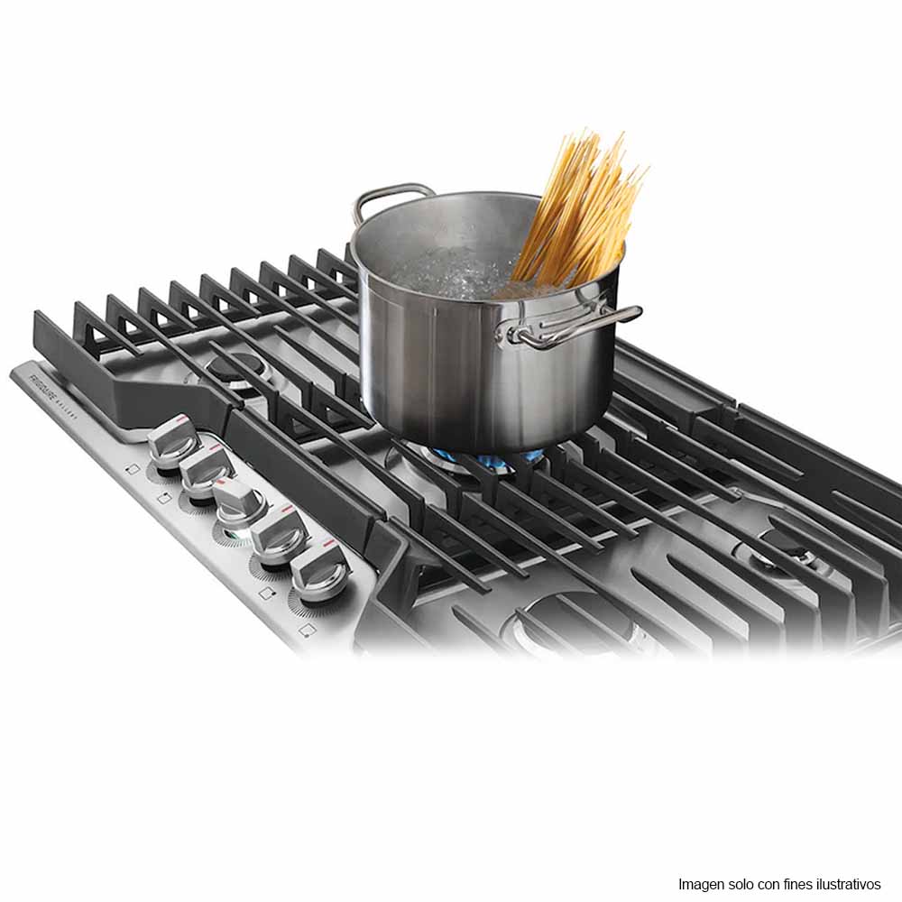 Estufa empotrable a gas de 36" GCCG3648AS Frigidaire 5 quemadores, acero inoxidable