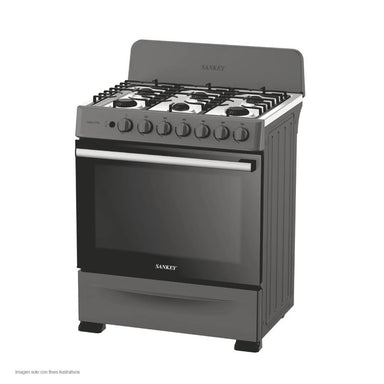 Estufa a gas de 30" Carla TT6 Sankey 6 quemadores encendido eléctrico color gris